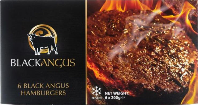 Black Angus βοδινά μπιφτέκια 6 Χ 200g                      