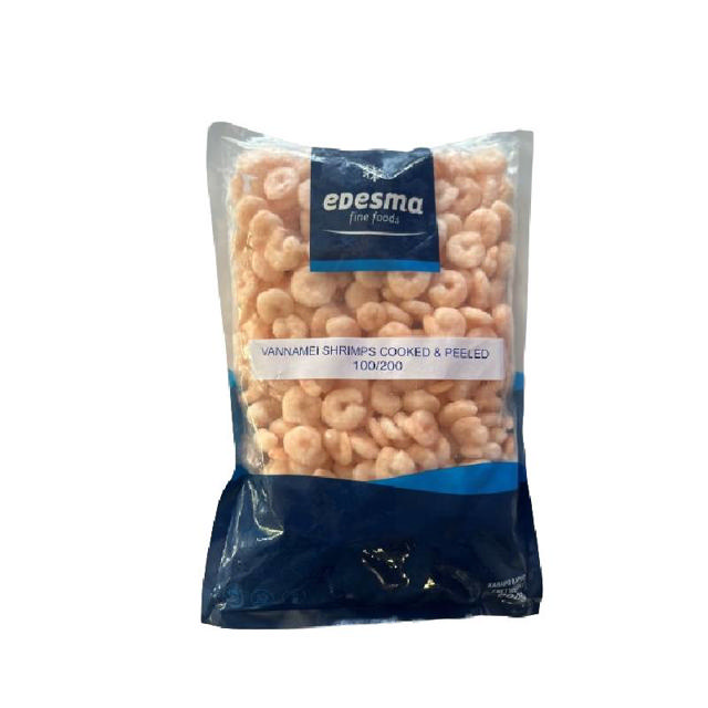 Edesma Vannamei Cooked and Peeled IQF 100/200 800g 