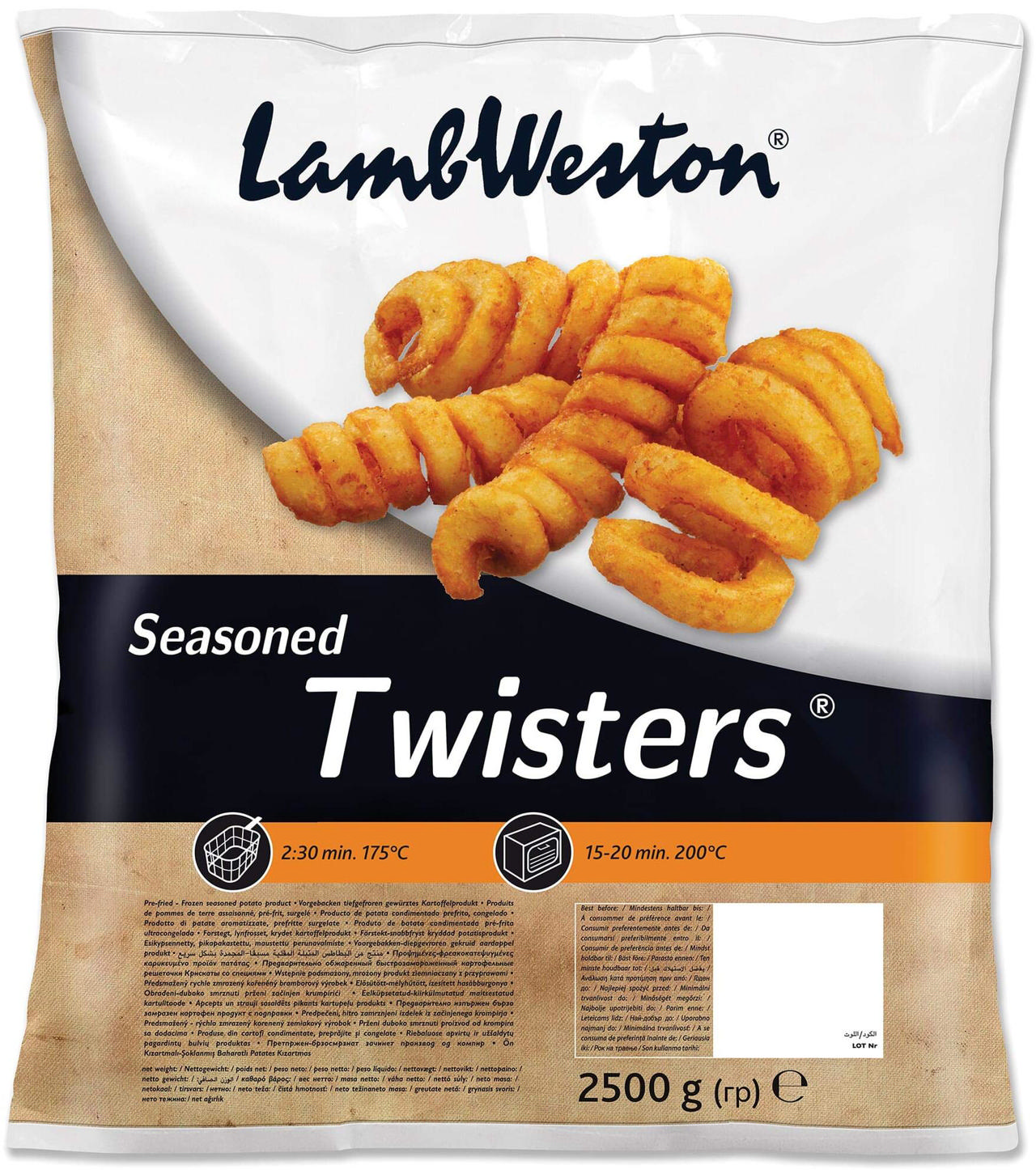 Twisters πατάτες με μπαχαρικά 2500g               