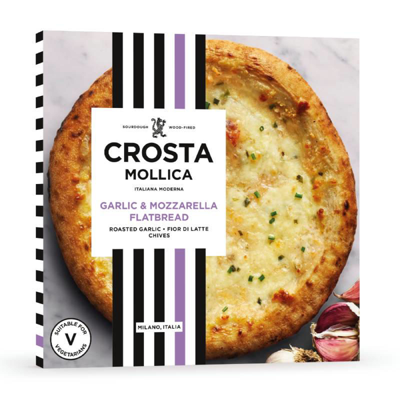 Crosta Mollica Flatbread με σκόρδο και μοτσαρέλλα 229g