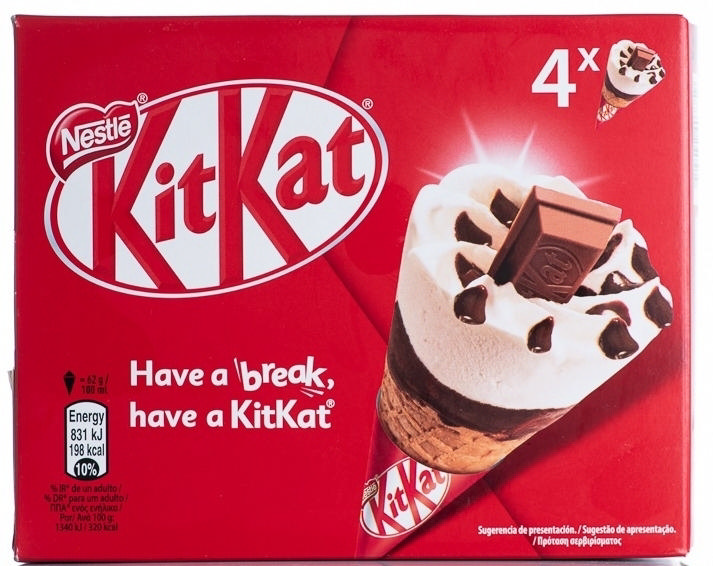 Kit Kat Cones 400ml 4 Pieces                              