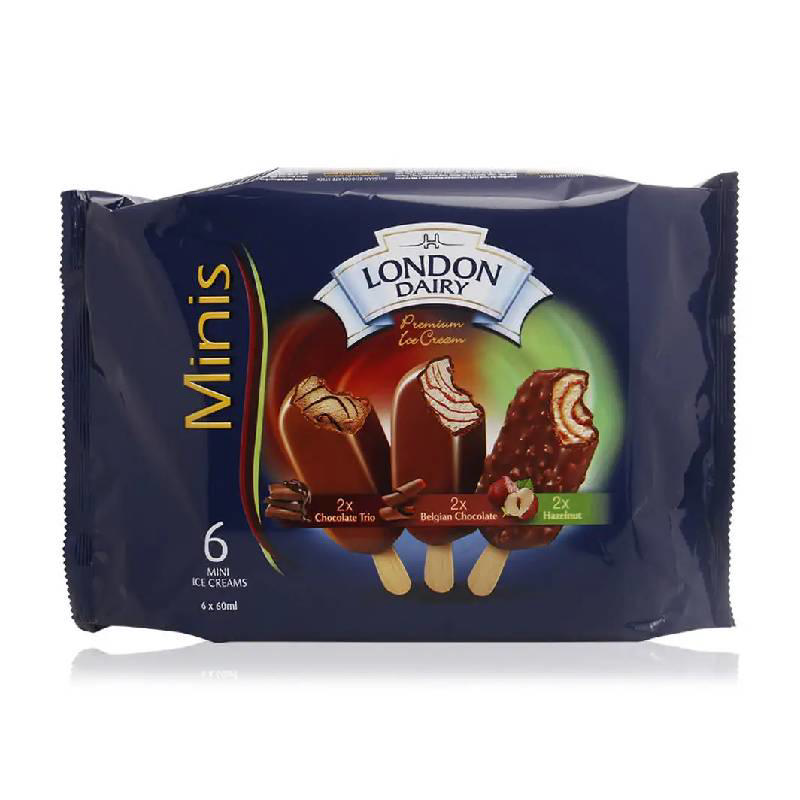 London Μini Mix Ξυλάκια παγωτού 6x60ml