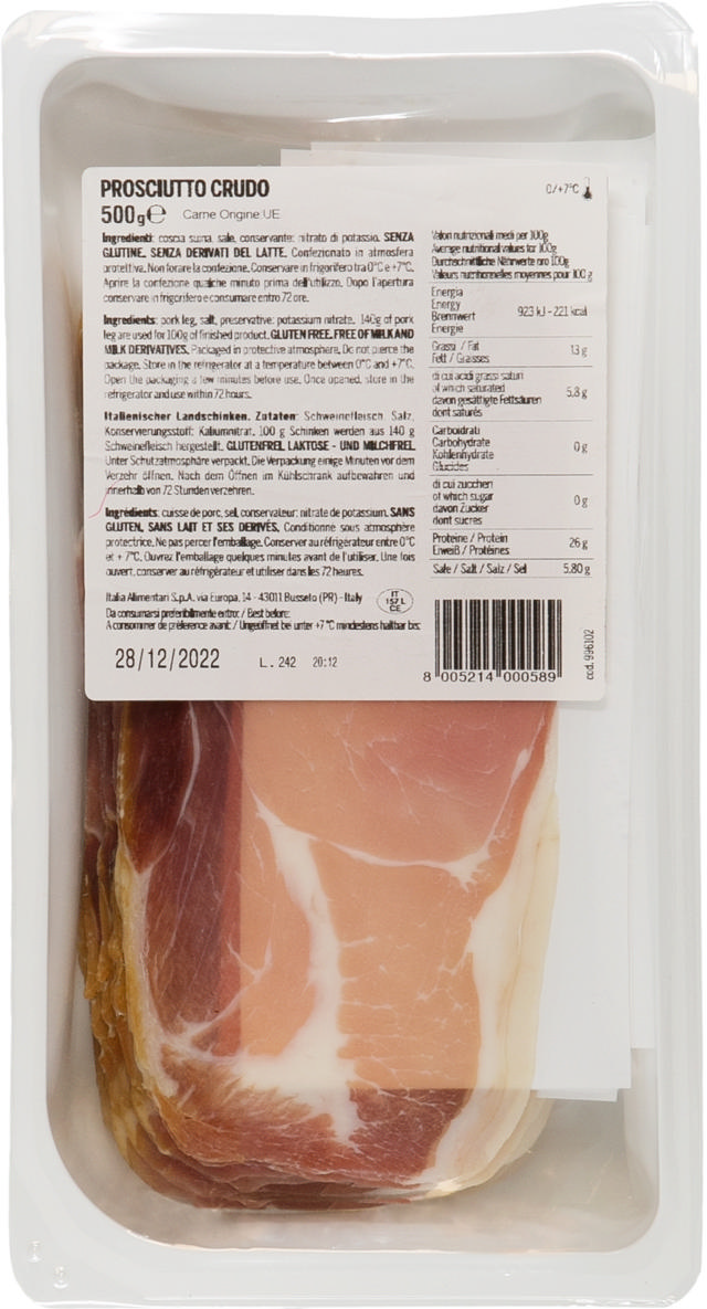 Προσούτο σε φέτες 500g                            