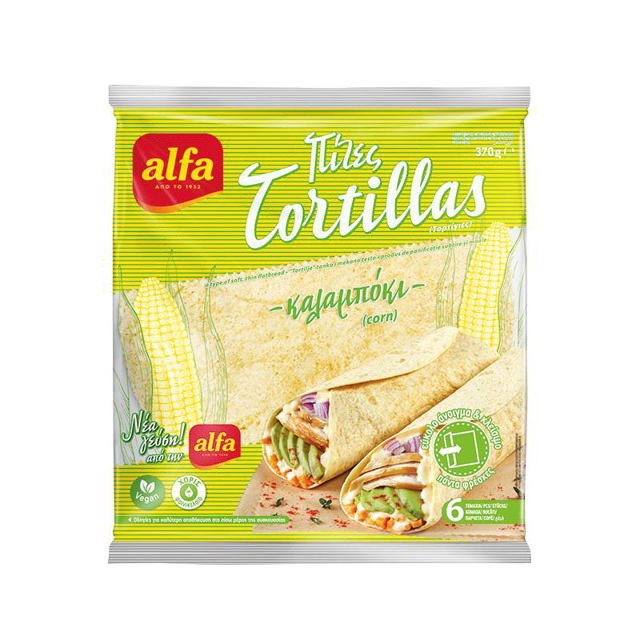 Alfa Tortilla Corn 6 x25cm 370g