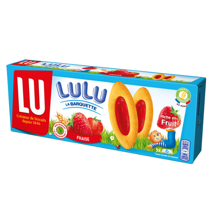 Μπισκότα φράουλας Lulu Barquette 120g