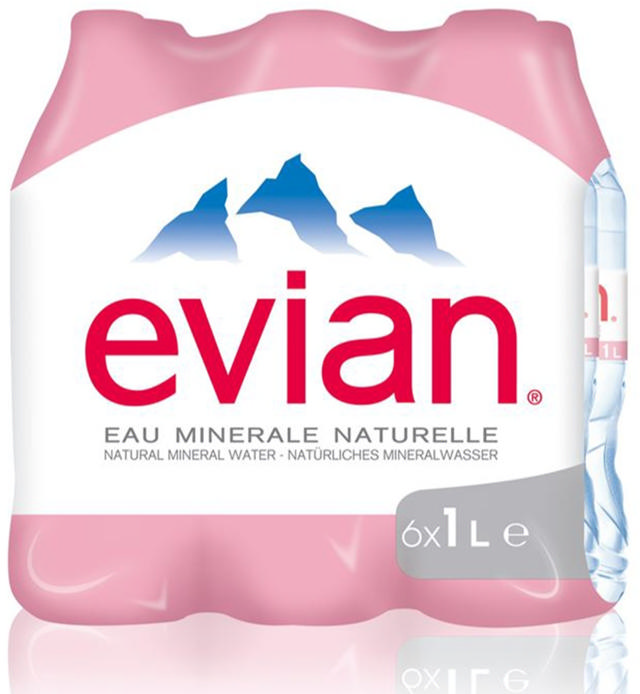 Evian μεταλλικό νερό 6 Χ 1L                       