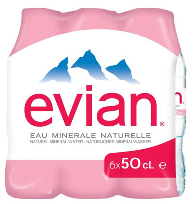 Evian Mineral Water 6 x 500ml                       