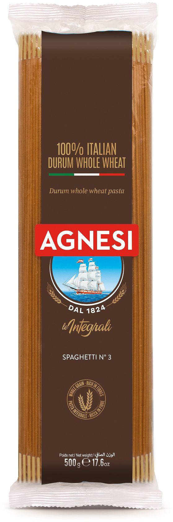 Agnesi Whole Wheat Spaghetti 500g                 