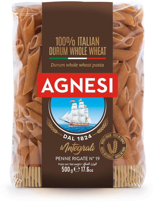 Agnesi Whole Wheat Penne Rigate 500g              