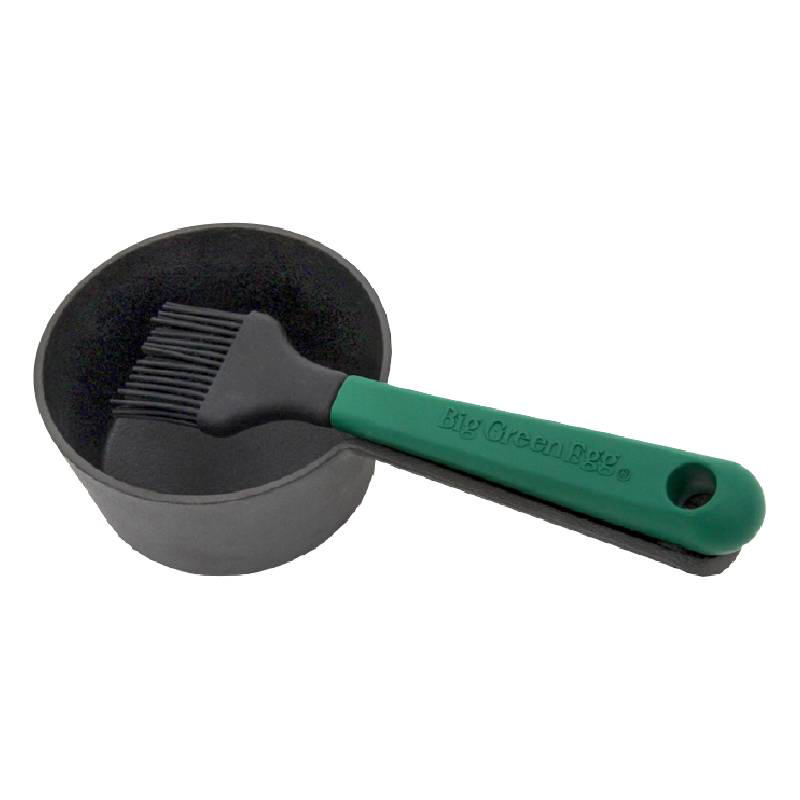 Cast Iron Sauce Pot with Basting Brush