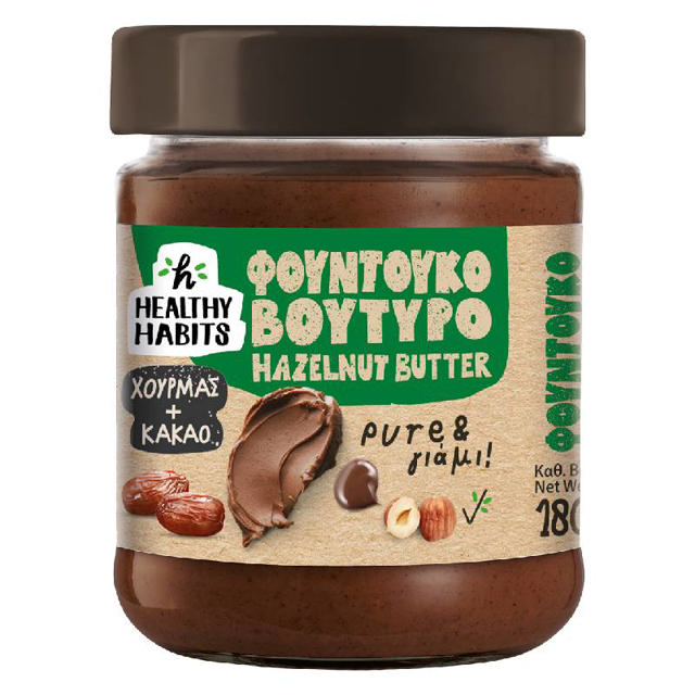 Healthy Habits Hazelnut Butter with Dates & Cocoa 180g