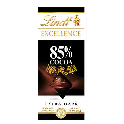 Lindt Excellence Μαύρη Σοκολάτα με περιεκτικότητα σε κακάο 85% 100g