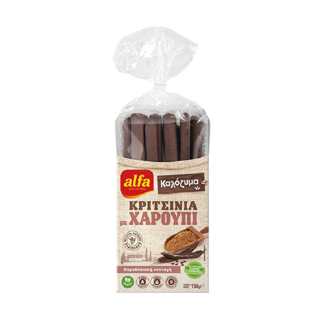 Αlfa κριτσίνια με χαρούπι 150g